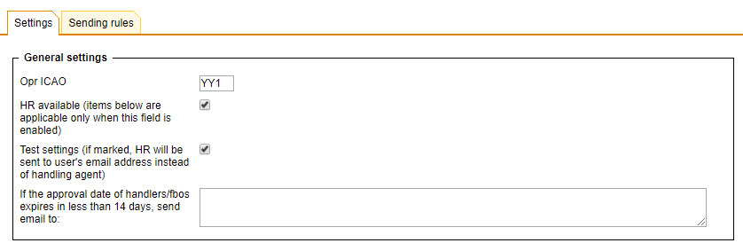 Handling Requests settings