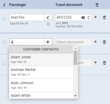 Adding PAX from database into Leon