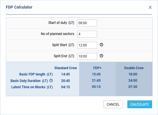 FTL Calculator - SIMPLE