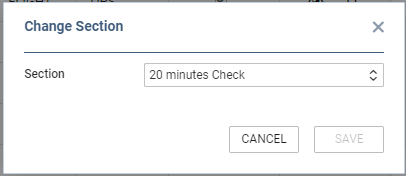 Checklist Change Section