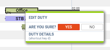 Deleting duties
