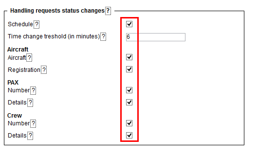 Handling Request status changes checklist