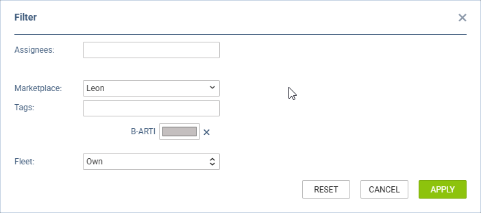 'Filter' option