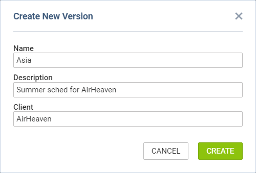 'New Schedule' pop-up window