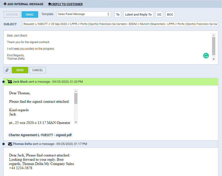 'EMAIL' functionality in Leon