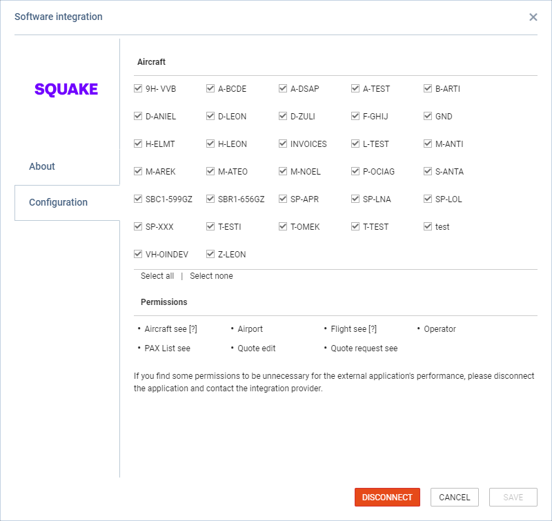 'Configuration' tab in the Add-ons