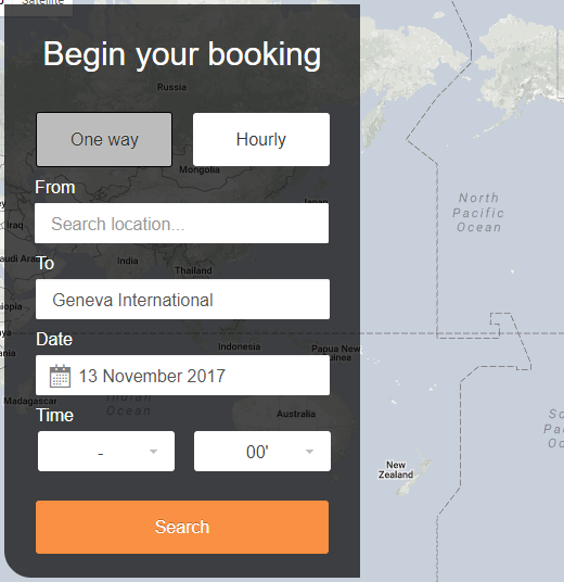 Booking car to an airport