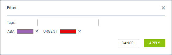 Filtering by tags