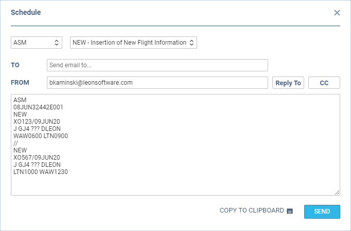 ASM message option