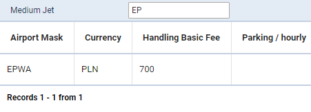 Airport Fees search option