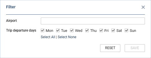 'FILTER' in Fleet Planning
