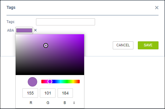 Creating new tag
