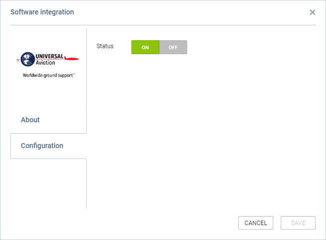 uvGO configuration panel