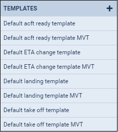 Aircraft Movement Templates