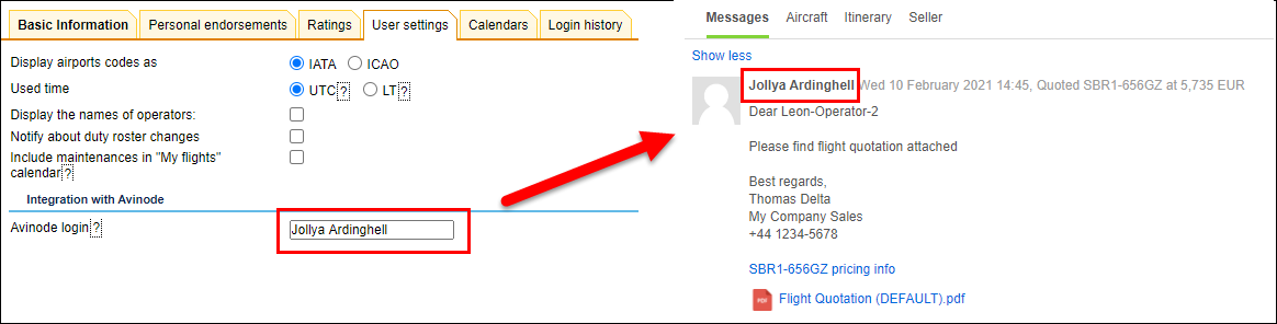 Example of Leon identifier in Avinode