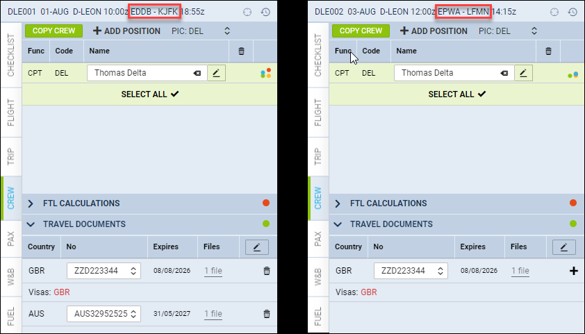 Example of the default documents applicability
