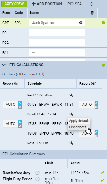New functionality within FTL Calculations