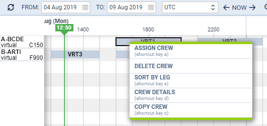 Assigning Crew to Virtual Aircraft