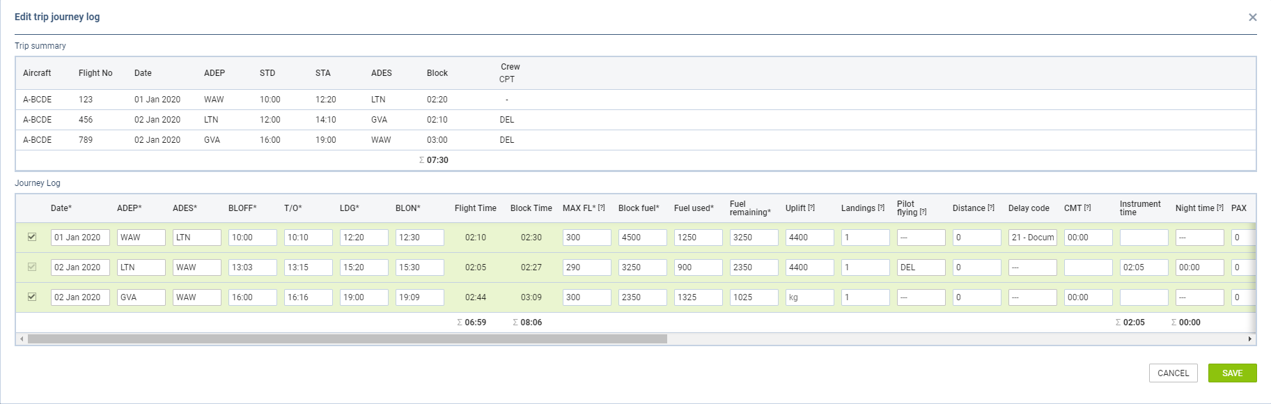 Adding JL data to multiple sectors