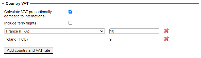 Country VAT