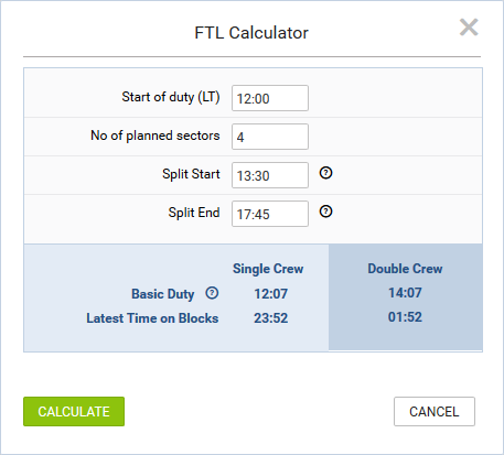 FTL Calculator