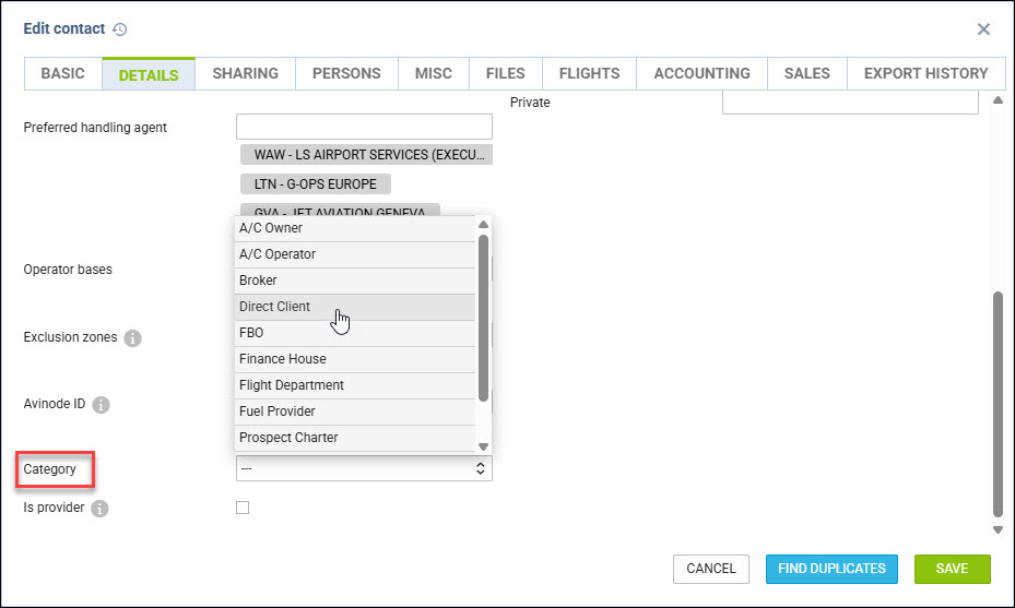 Phonebook - contact category selection.jpg