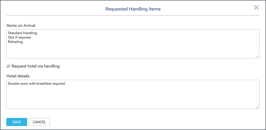 Adding ad-hoc HR items to a particular leg