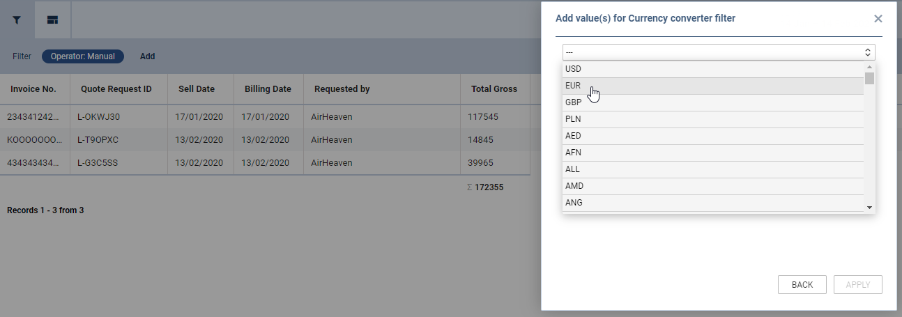 Currency Converter Filter
