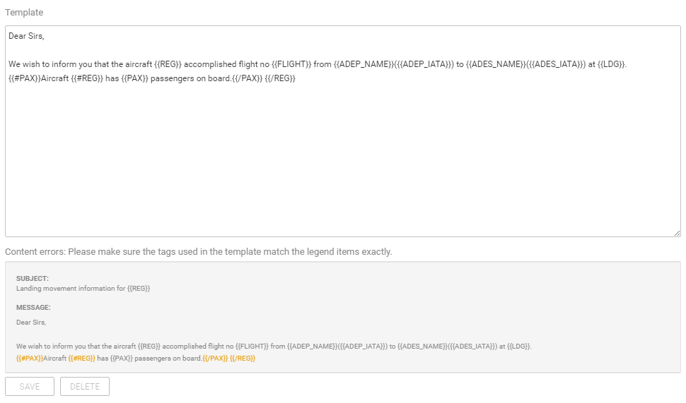 Example of Content error when creating conditional MVT Message