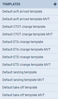 Aircraft Movement Templates