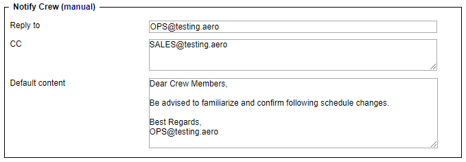 Notify Crew Template