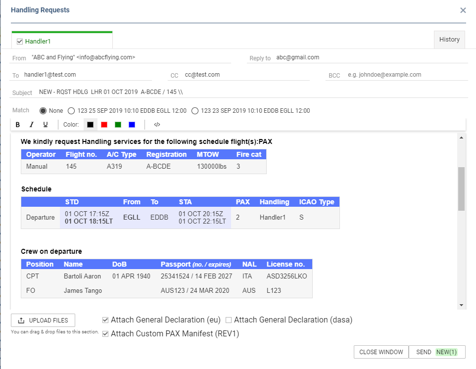 Handling Requests - attaching an additional document to HR email