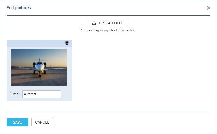 Uploading photos in Subcharter Tab