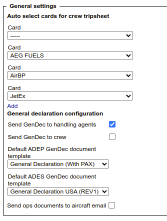 General Settings