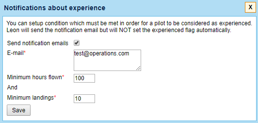 Experience notifications