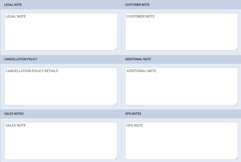 Notes section
