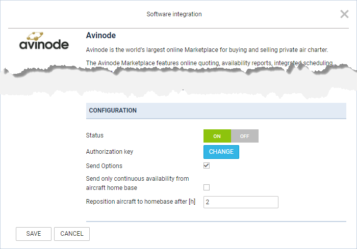 Avinode integration panel