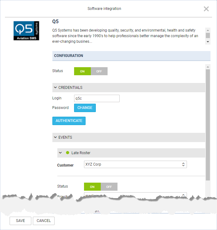 Q5 integration section