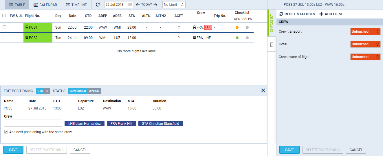 Adding multiple Positioning sectors