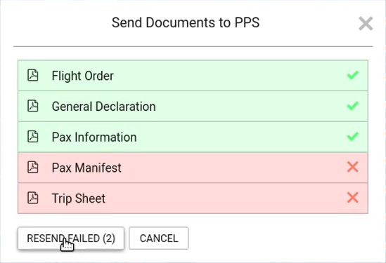 Export to CrewBriefing window